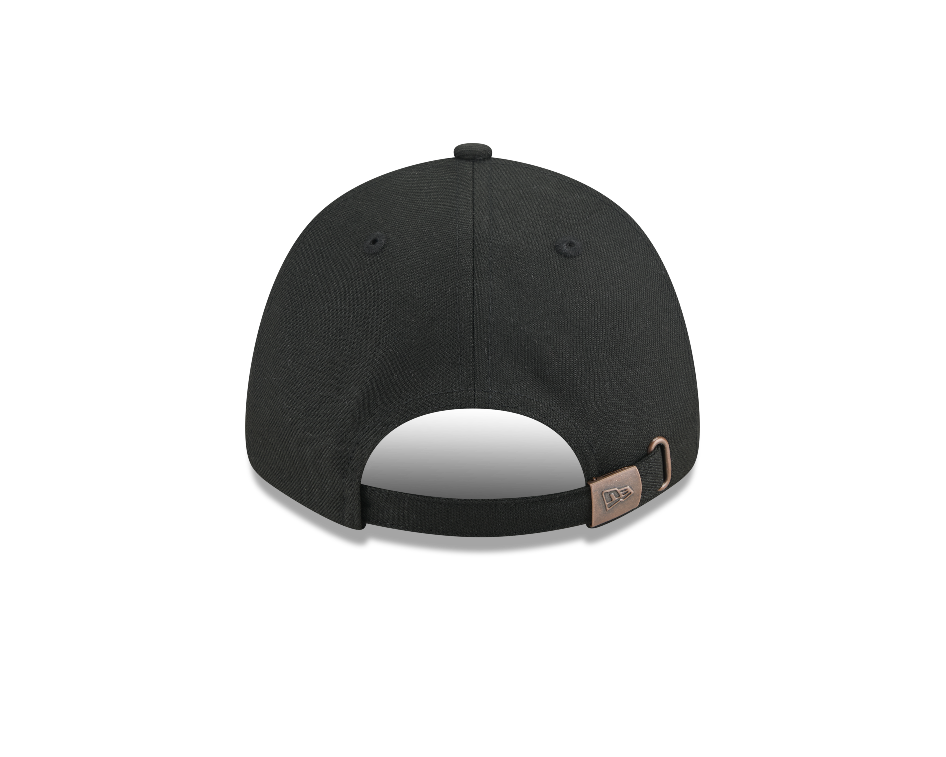 New Era 9FORTY NE Script Metal Bronze Badge Black Unstructured Adjustable Cap