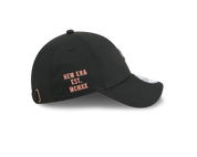 New Era 9FORTY NE Script Metal Bronze Badge Black Unstructured Adjustable Cap