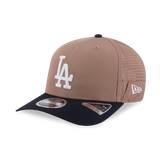 New Era 9SEVENTY Los Angeles Dodgers Khaki Black Stretch Snapback Cap (with Sunglass Holder)