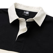 New Era Wordmark Black Oversized Short Sleeve Rugby Shirt
