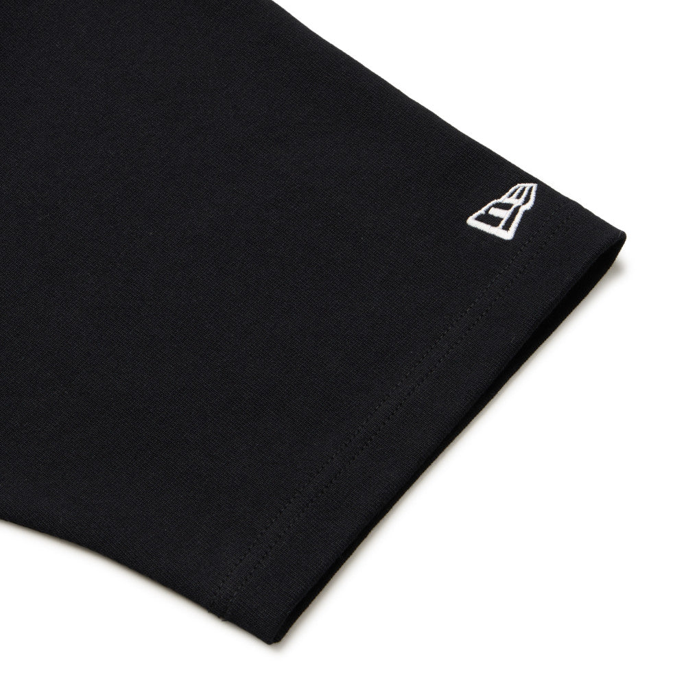 New Era Wordmark Black Oversized Short Sleeve Rugby Shirt