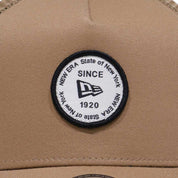 New Era 9FORTY A-Frame Round Patch Khaki Trucker Cap