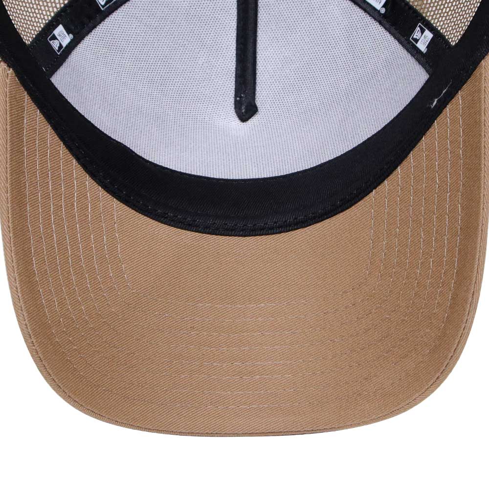 New Era 9FORTY A-Frame Round Patch Khaki Trucker Cap