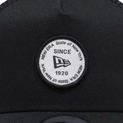 New Era 9FORTY A-Frame Round Patch Black Trucker Cap