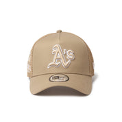 New Era 9FORTY A-Frame Oakland Athletics Side Patch Khaki Snapback Cap