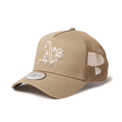 New Era 9FORTY A-Frame Oakland Athletics Side Patch Khaki Snapback Cap