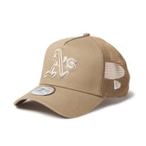 New Era 9FORTY A-Frame Oakland Athletics Side Patch Khaki Snapback Cap