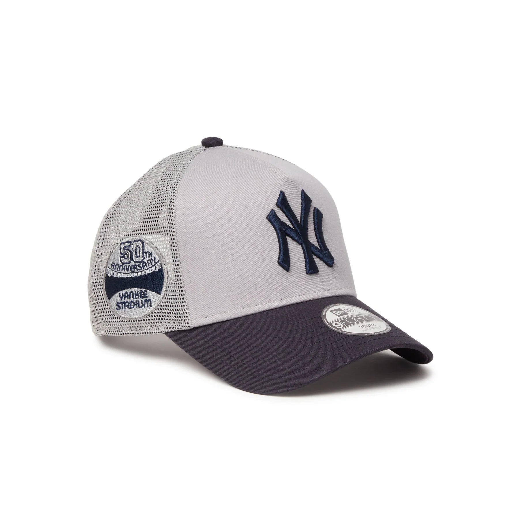 New Era 9FORTY A-Frame New York Yankees Side Patch Gray/Navy Snapback Cap