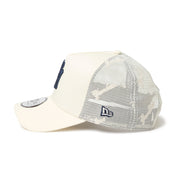 New Era 9FORTY A-Frame New York Yankees Embroidered Mesh Cream Trucker Cap