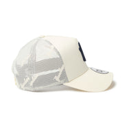 New Era 9FORTY A-Frame New York Yankees Embroidered Mesh Cream Trucker Cap