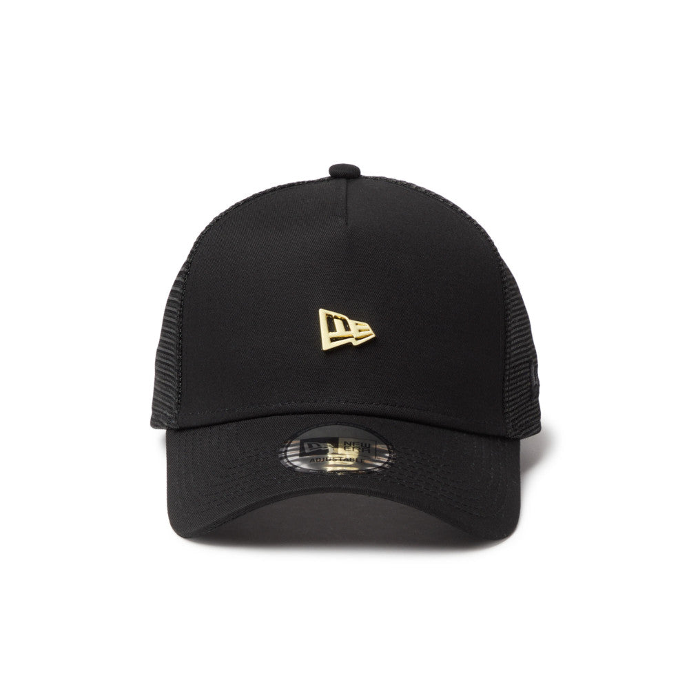 New Era 9FORTY A-Frame Metal Flag Black Trucker Cap