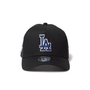 New Era 9FORTY A-Frame Los Angeles Dodgers Side Patch Black Trucker Cap