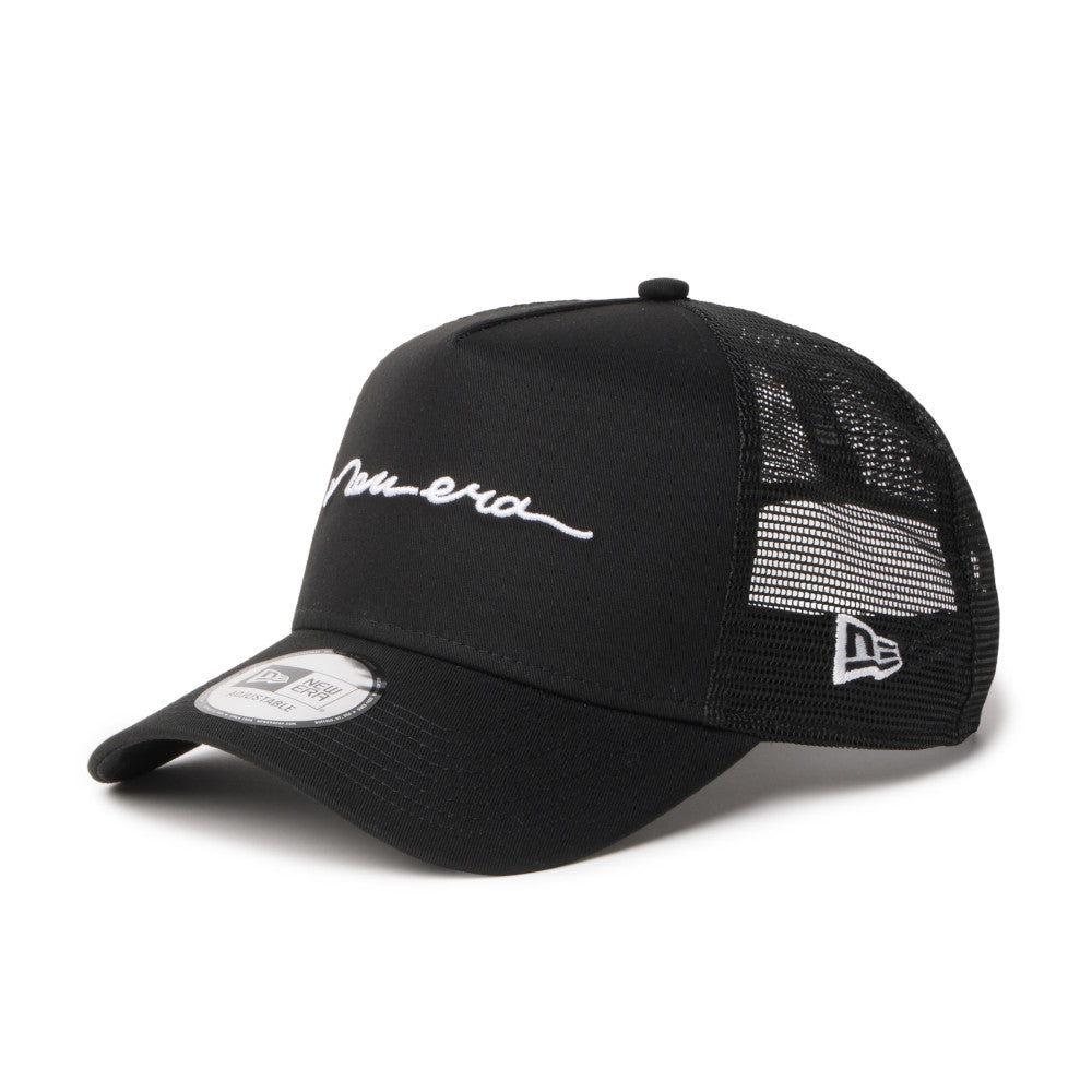 New Era 9FORTY A-Frame Handwritten Logo Black Adjsustable Cap