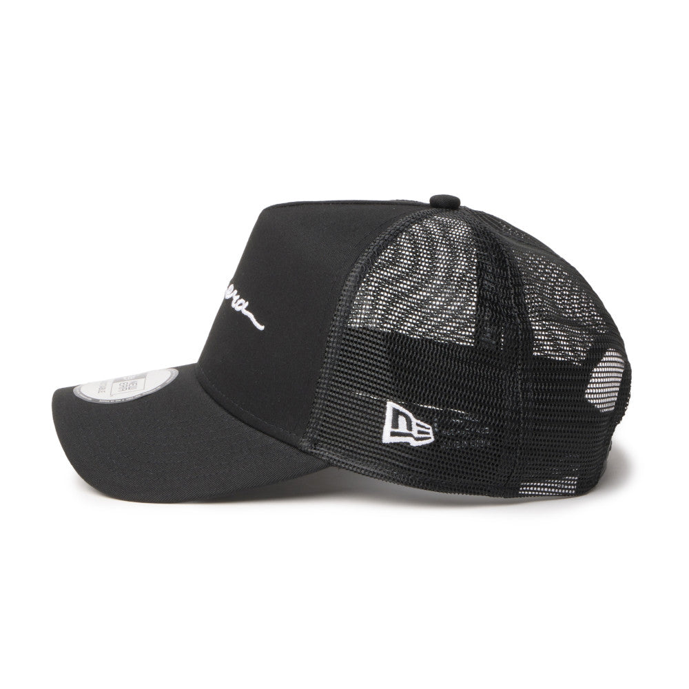 New Era 9FORTY A-Frame Handwritten Logo Black Adjsustable Cap