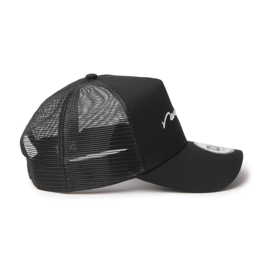 New Era 9FORTY A-Frame Handwritten Logo Black Adjsustable Cap