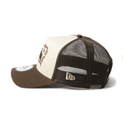 New Era 9FORTY A-Frame Frame Logo Stone Walnut Trucker Cap