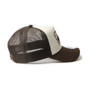 New Era 9FORTY A-Frame Frame Logo Stone Walnut Trucker Cap