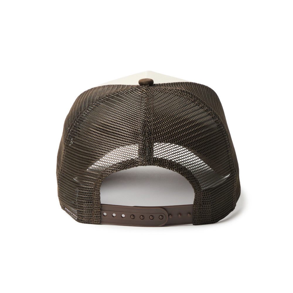 New Era 9FORTY A-Frame Frame Logo Stone Walnut Trucker Cap