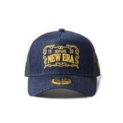 New Era 9FORTY A-Frame Frame Logo Denim Trucker Cap