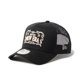 New Era 9FORTY A-Frame NE Frame Logo Black Trucker Cap