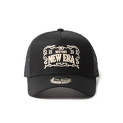 New Era 9FORTY A-Frame NE Frame Logo Black Trucker Cap