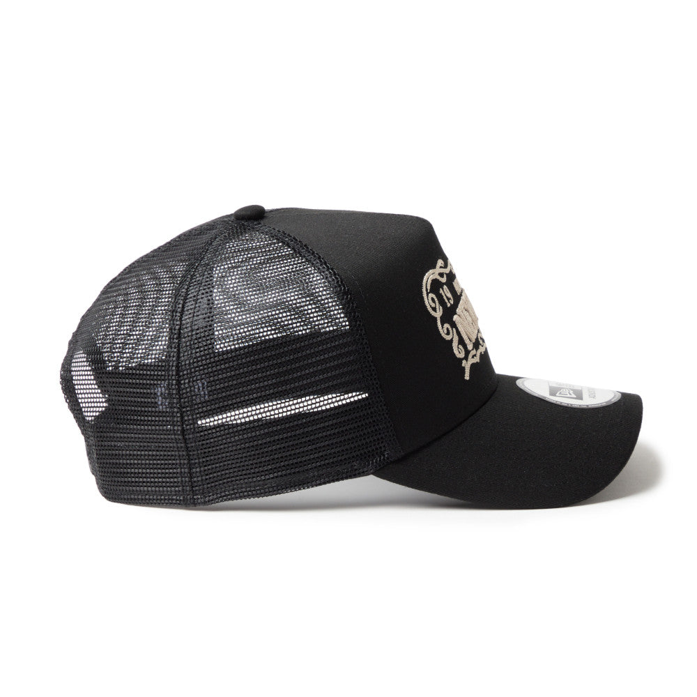 New Era 9FORTY A-Frame NE Frame Logo Black Trucker Cap