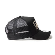 New Era 9FORTY A-Frame NE Frame Logo Black Trucker Cap