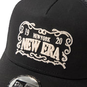 New Era 9FORTY A-Frame NE Frame Logo Black Trucker Cap