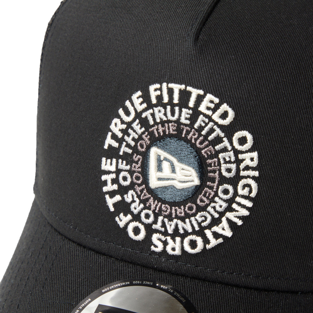 New Era 9FORTY A-Frame Circle Originators of the True Fitted Black Trucker Cap
