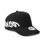 New Era 9FORTY A-Frame Wordmark Tagging Essential Black Adjustable Cap