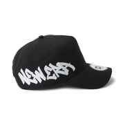 New Era 9FORTY A-Frame Wordmark Tagging Essential Black Adjustable Cap