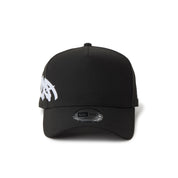 New Era 9FORTY A-Frame Wordmark Tagging Essential Black Adjustable Cap
