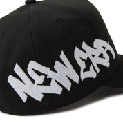 New Era 9FORTY A-Frame Wordmark Tagging Essential Black Adjustable Cap