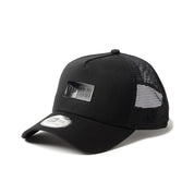 New Era 9FORTY A-Frame TPU Box Logo Tonal Black Trucker Cap