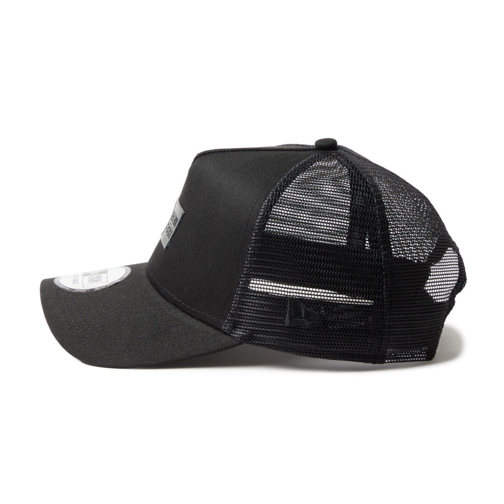 New Era 9FORTY A-Frame TPU Box Logo Tonal Black Trucker Cap