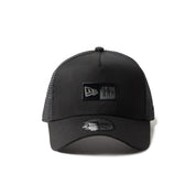 New Era 9FORTY A-Frame TPU Box Logo Tonal Black Trucker Cap