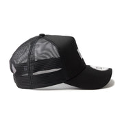 New Era 9FORTY A-Frame TPU Box Logo Tonal Black Trucker Cap