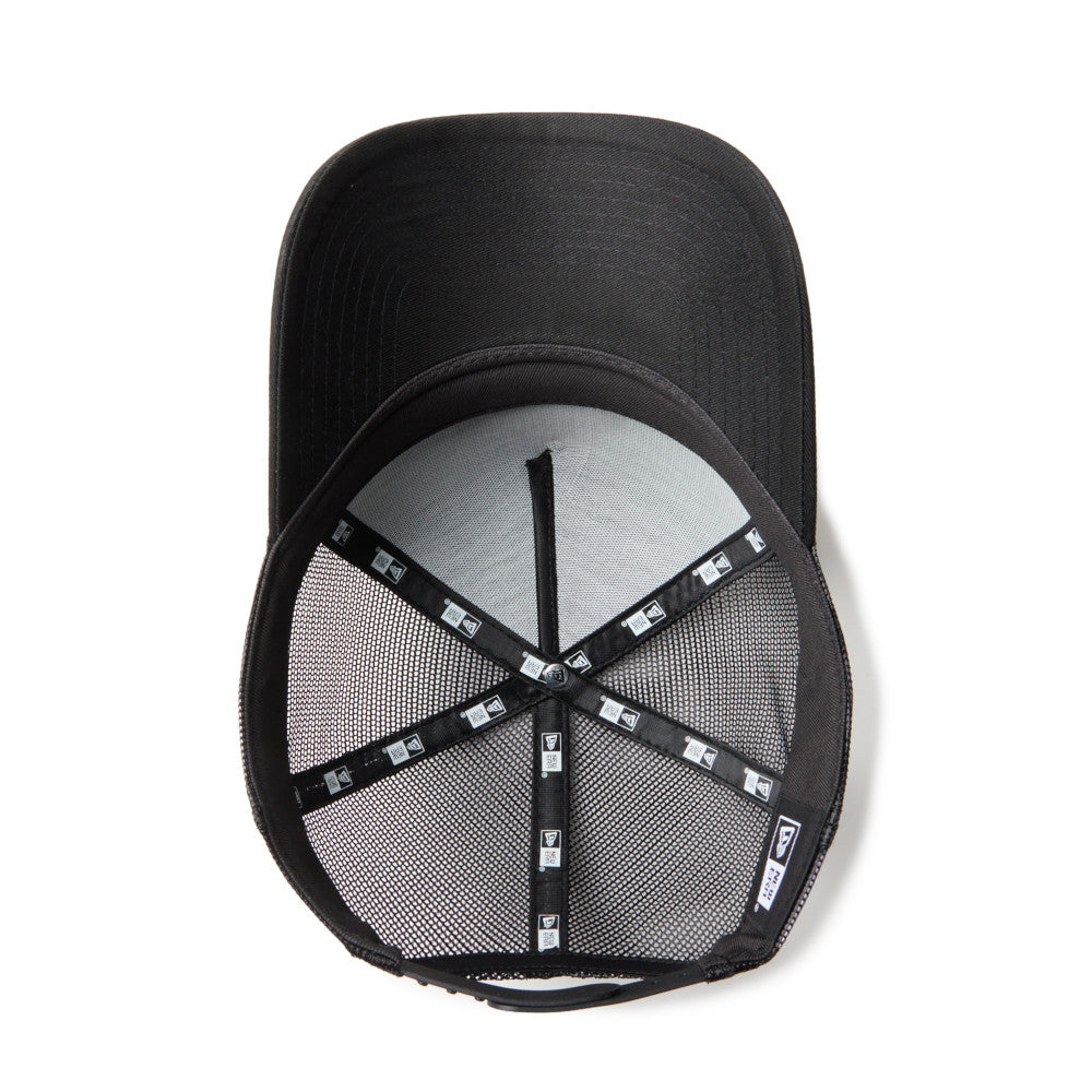 New Era 9FORTY A-Frame TPU Box Logo Tonal Black Trucker Cap