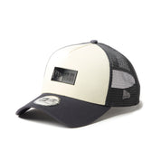 New Era 9FORTY A-Frame TPU Box Logo Cream Grey Trucker Cap