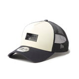 New Era 9FORTY A-Frame TPU Box Logo Cream Grey Trucker Cap