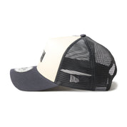 New Era 9FORTY A-Frame TPU Box Logo Cream Grey Trucker Cap