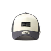 New Era 9FORTY A-Frame TPU Box Logo Cream Grey Trucker Cap