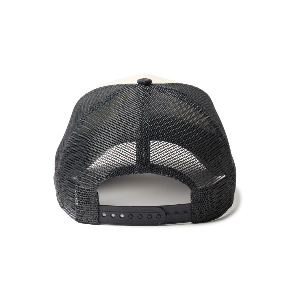 New Era 9FORTY A-Frame TPU Box Logo Cream Grey Trucker Cap