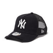 New Era 9FORTY A-Frame New York Yankees Damaged Cap Black Trucker Cap