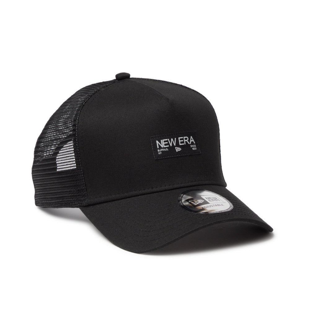 New Era 9FORTY A-Frame Tracker Metal Flag Black Silver Snapback Cap