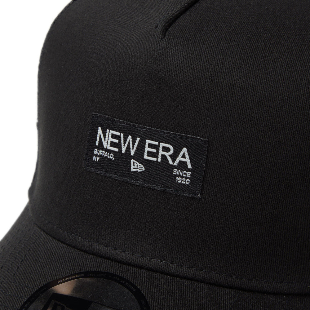 New Era 9FORTY A-Frame Tracker Metal Flag Black Silver Snapback Cap