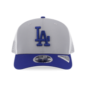 New Era 9SEVENTY Los Angeles Dodgers Gray Dark Royal Stretch Snapback Trucker Cap