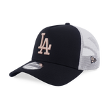 New Era 9FORTY A-Frame Tri Color Era Los Angeles Dodgers Black Trucker Cap