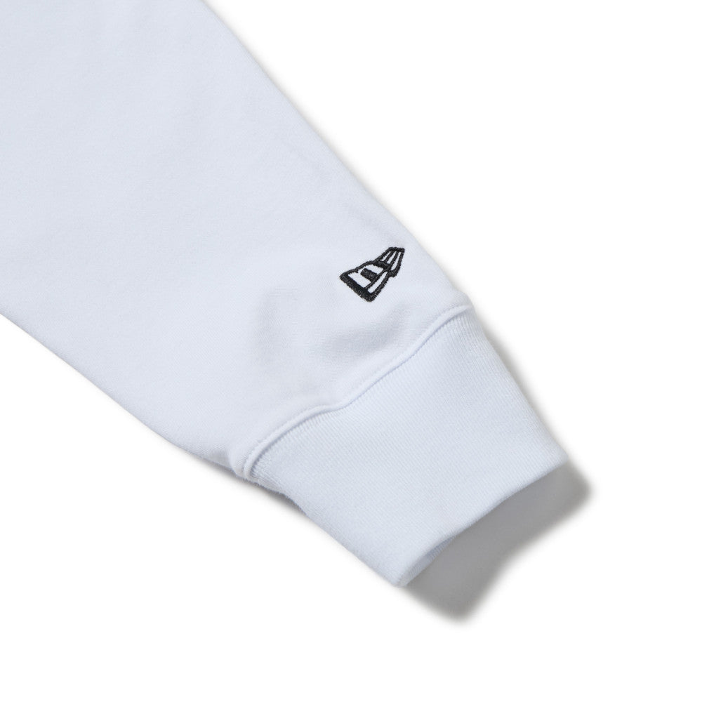 New Era Brand Name Logo White Long Sleeve T-Shirt