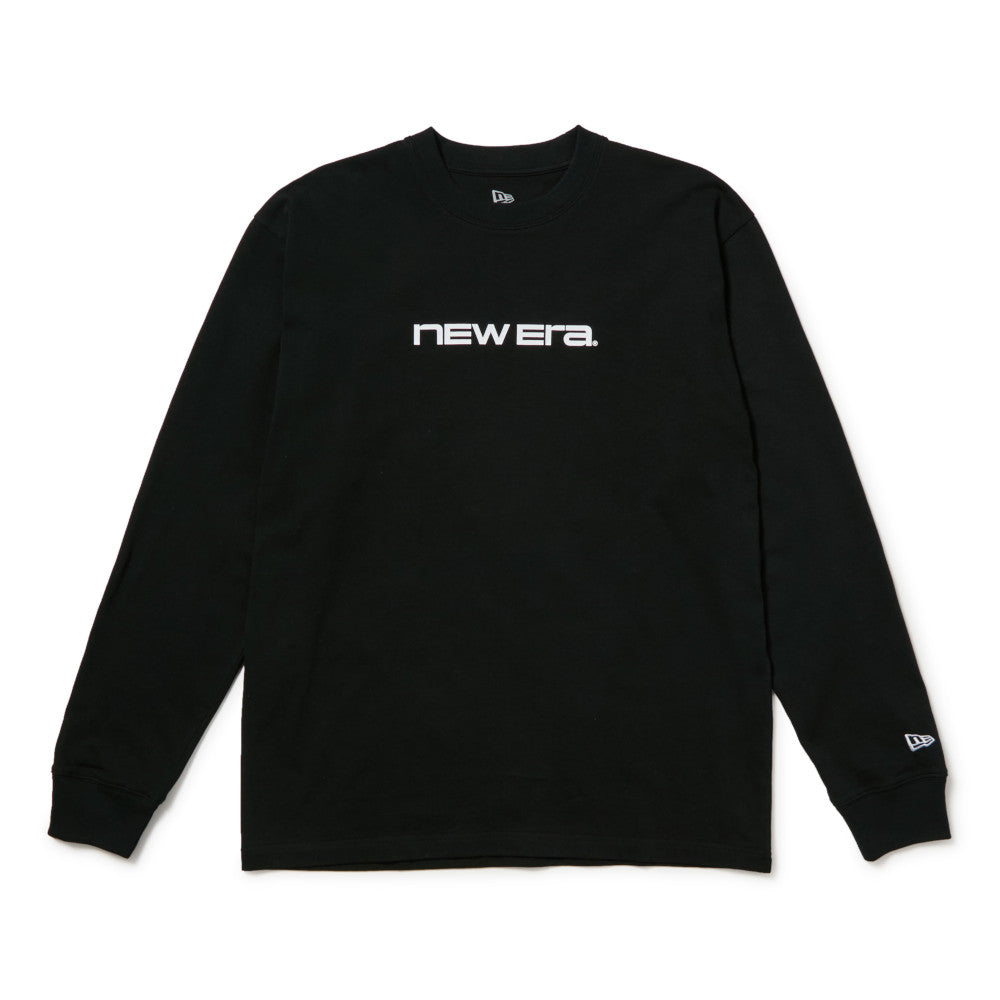 New Era Brand Name Logo Black Long Sleeve T-Shirt